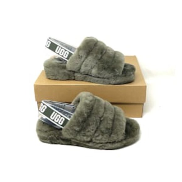 💖MEGA SALE💖UGG  BTOL FLUFF YEAH Slides BURNT OLIVE Women's  1095119 BTOL - Picture 8 of 13